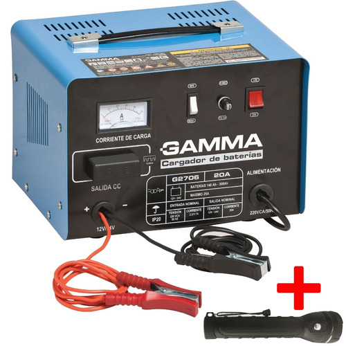 Cargador De Bateria Gamma 20amp Auto  G2706 Maquimundo 