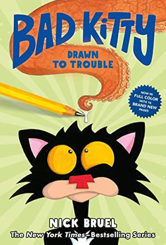 Bad Kitty Drawn to Trouble (full-color edition) (Libro en Inglés), de Bruel, Nick. Editorial Roaring Brook Press, tapa pasta dura en inglés, 2022