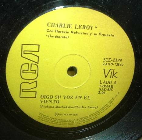 Charlie Leroy Oigo Su Voz En El Viento Vinilo Simple Arg