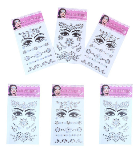 Strass Autoadhesivo X 35 Rostro Body Sticker Gema Souvenir