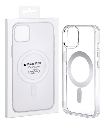 Case Magsafe Para iPhone 15 Pro  - Transparente