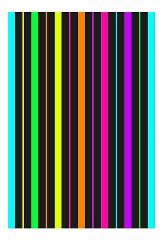 Painel Festa Neon Retangular Vertical Em Tecido 1,5x2,2