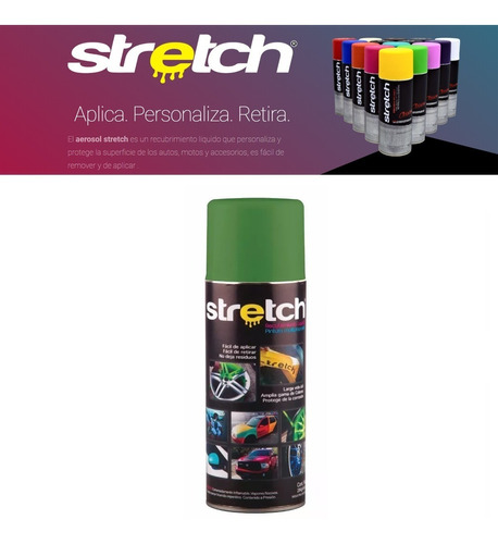 Pintura Aerosol Removible Stretch Vinilo Verde Militar