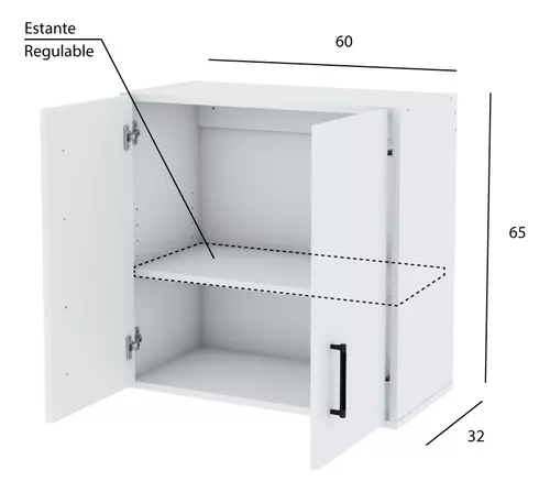 Alacena 2 Puertas Mueble Organizador De Cocina Para Colgar