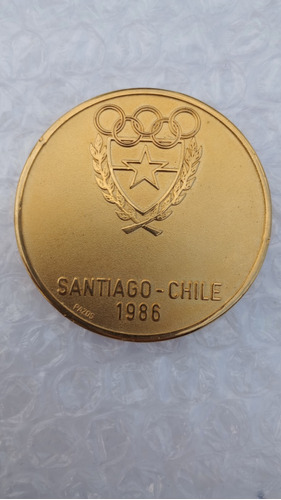 Medalla Olímpica Antigua Santiago De Chile 1986