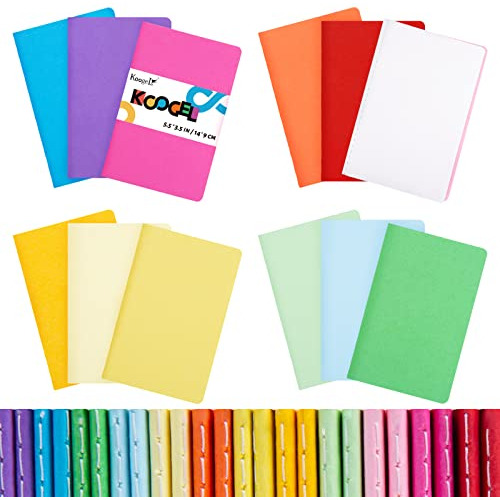Paquete De 24 Mini Cuadernos Blanco, 12 Colores De Pequ...