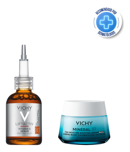 Kit Vichy Liftactiv Vitamina C + Crema Rich Mineral 89