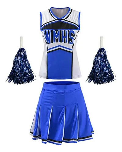 Disfraz De Animadora De Glee Baseb Para Colegiala Cheer Musi