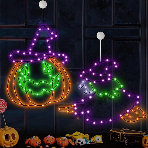 187 Luces Led Y Super Grandes Luces De Ventana De Halloween