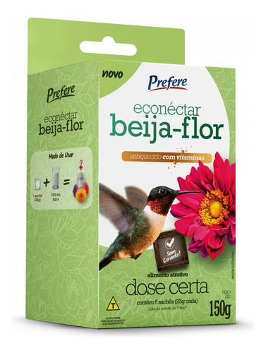 Alimento Prefere Econéctar Beija-flor Dose Certa 150g Verde