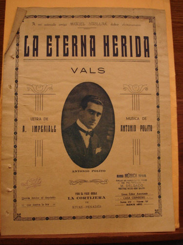 Partitura La Eterna Herida Vals Antonio Polito