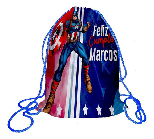 15 Morralito Dulcero Bolo Fiesta Infantil Capitan America-2