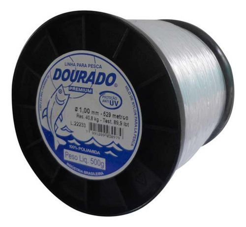 Linha De Pesca Dourado 1mm Branca 500g