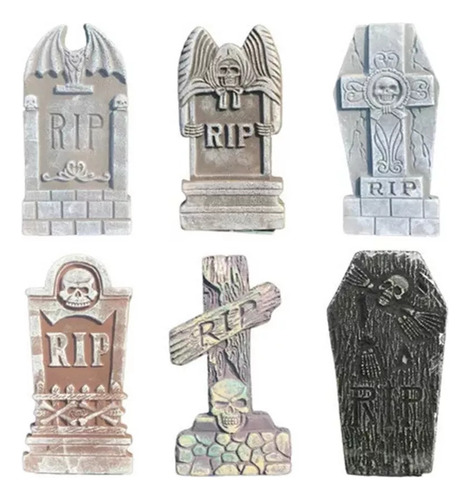 Lápidas, Esqueletos, Decoración De Halloween, Tumba Rota,