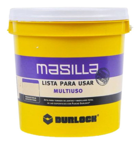 Masilla Placas De Yeso Durlock Multiuso 18 Kg Lista Sibaco