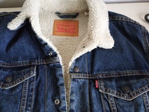 jaqueta jeans levis type 3 sherpa