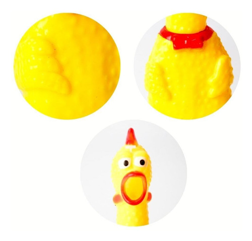 Imagem 4 de 6 de Brinquedo Pet Para Cães Frango Galinha Sonora De Plástico