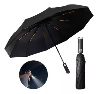 Paraguas Sombrilla Con Led, Automático Abre-cierra Con Botón