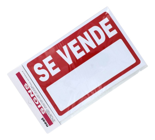 2 Anuncios Letrero Leyenda Se Vende 20x30 Cm Horizontal
