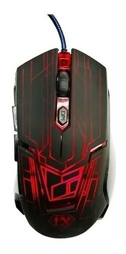 Mouse Gamer Con Cable Usb Óptico 6 Botones  Y Luz Led X12