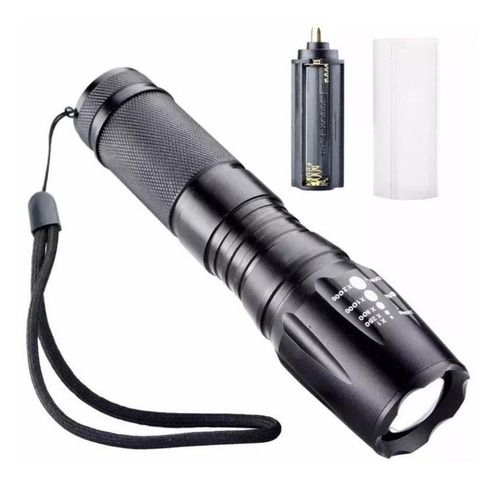 Lanterna Profissional Maxchef Tática Luz Led Alta Luminosidade X900A Cor da lanterna Preto Cor da luz Branco