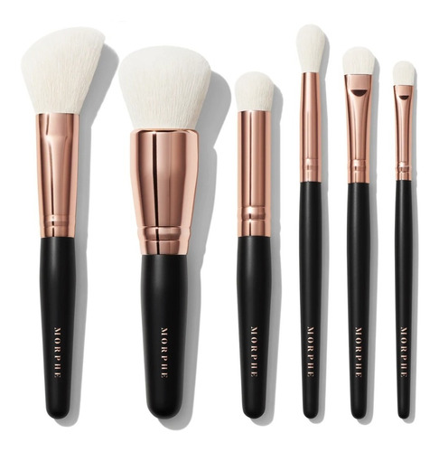 Morphe Rosé Away Juego De Brochas De Viaje De 6 Piezas Color Negro