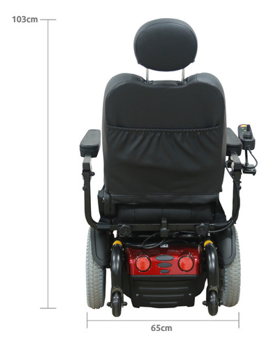 Cadeira De Rodas Motorizada Millenium C Vinho Freedom Cor Vermelho