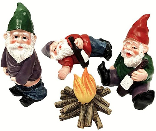 4pcs Miniatura Jardinería Gnomos Figurines Adornos Hada Del