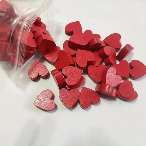 100x Corazón De Valentín, Letrero De Madera, Decoración