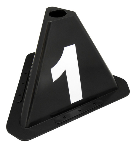 30 Conos Triangular De Identificación Y Control Vehicular Color Negro