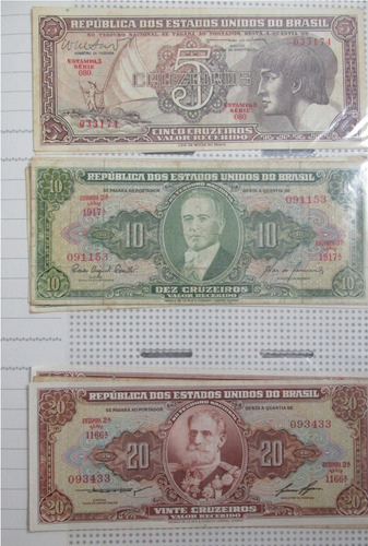 Cédulas Antigas Brasileiras E Estrangeiras Para Coleção (Usado)