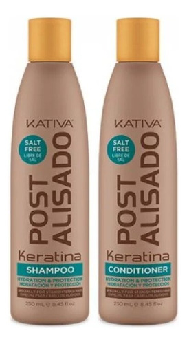 Kativa Kit Post Alisado Shampoo + Acondicionador 250ml