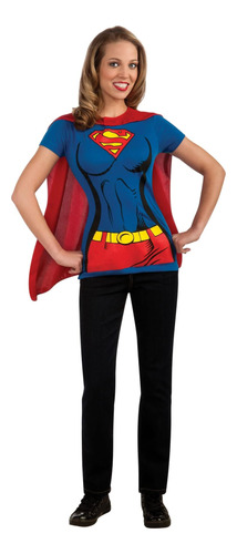 Rubies Dc Comics Supergirl Playera Con Capa Para Mujer, Como