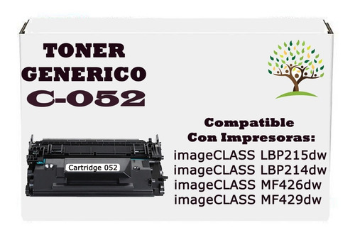 Tóner Genérico 052 Negro Para Lbp214dw/mf429x/lbp212dw