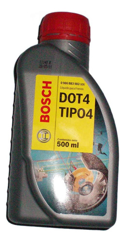 Liquido De Freno Dot4 500cc Bosch 0986 Bb3 982