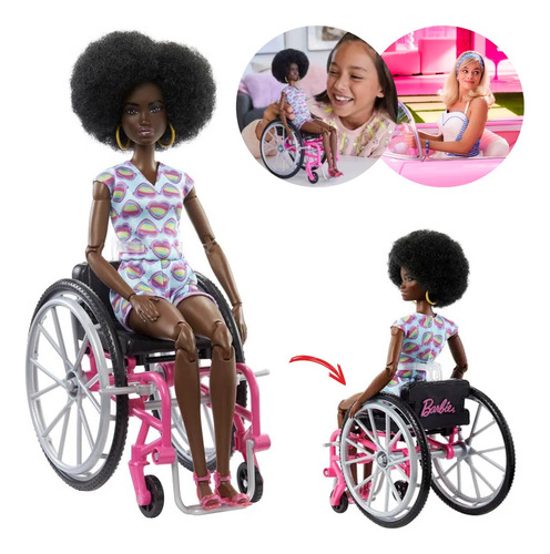 Boneca Barbie Brooklyn Fashionista Articulada Cadeirante