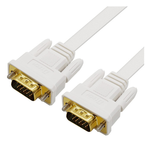 Dtech Cable Monitor Vga Delgado Flexible 10 Pie Macho Alta