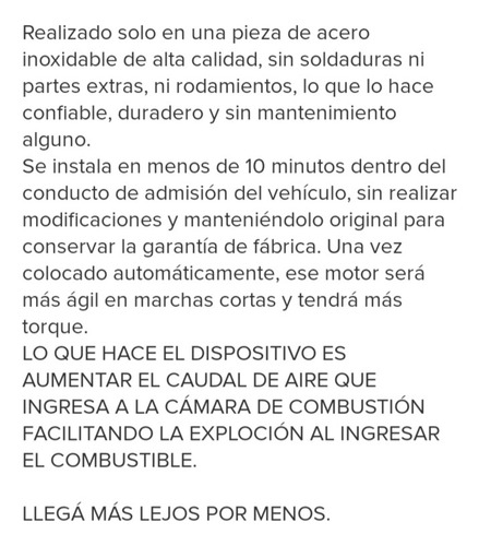 Economizador Combustible 75mm