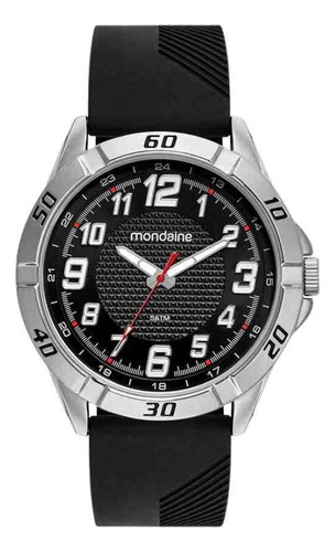 Relógio Mondaine Prata Preto 32574g0 - Resistente 50m