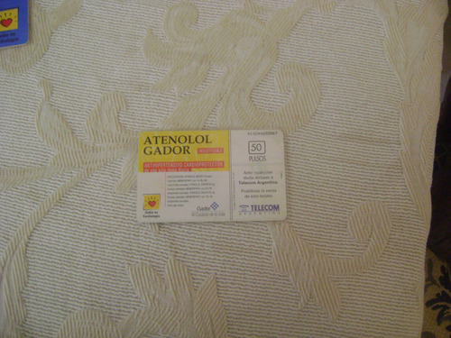 Tarjeta Telefonica Telecom Cortesia Atenolol Gador Edic 2 Us (Usado)