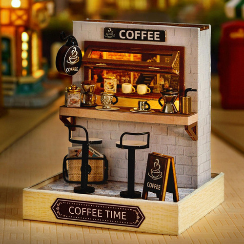 Kits De Bricolaje En Miniatura De Casa De Hora De Cafe
