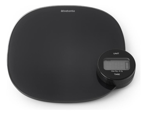 Balanza De Cocina Brabantia Plus Dark Grey Calidad Premium C Capacidad Máxima 5 Kg Color Negro