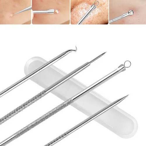Kit Removedor Extractor Puntos Negros Espinillas Acne 4 Pzs