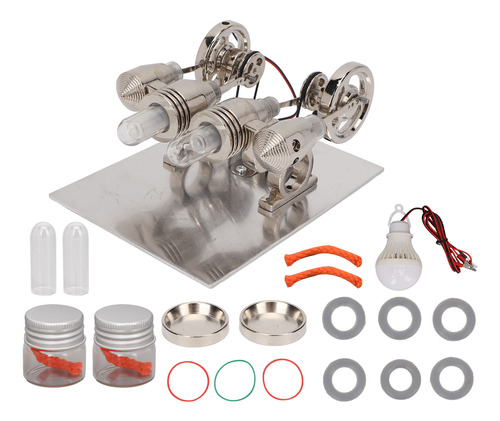Kit De Motor Stirling Modelo 4 Cilindros, Delicado Y Fácil D