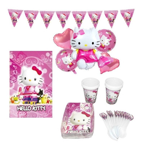 Kit Fiesta Piñata Infantil Hello Kitty * 12pax