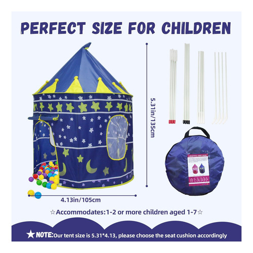 Príncipe Tent Boys Playhouse Kids Castle Jugar Tent Tent