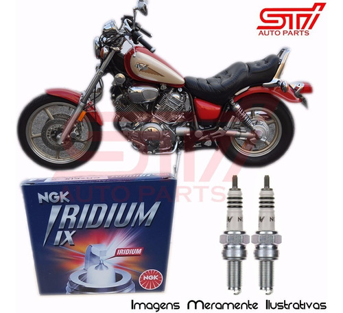 Jogo Vela Ngk Iridium Bpr7eix Virago 750cc 1993-1998