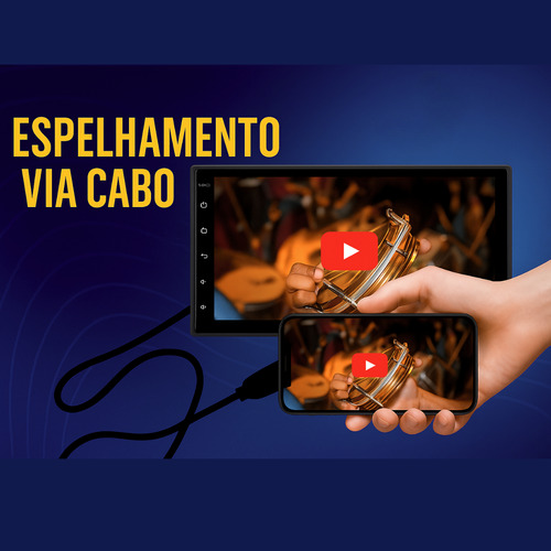 Central Multimídia Slim Mp5 9 Pol Bluetooth Carplay Premium