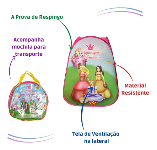 Barraca Infantil Portatil Piquinique Princesas Envio Rápido