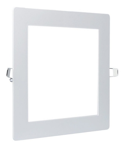 Imagem 2 de 6 de Kit 10 Painel Plafon Led 18w Embutir Quadrado Luminária Slim